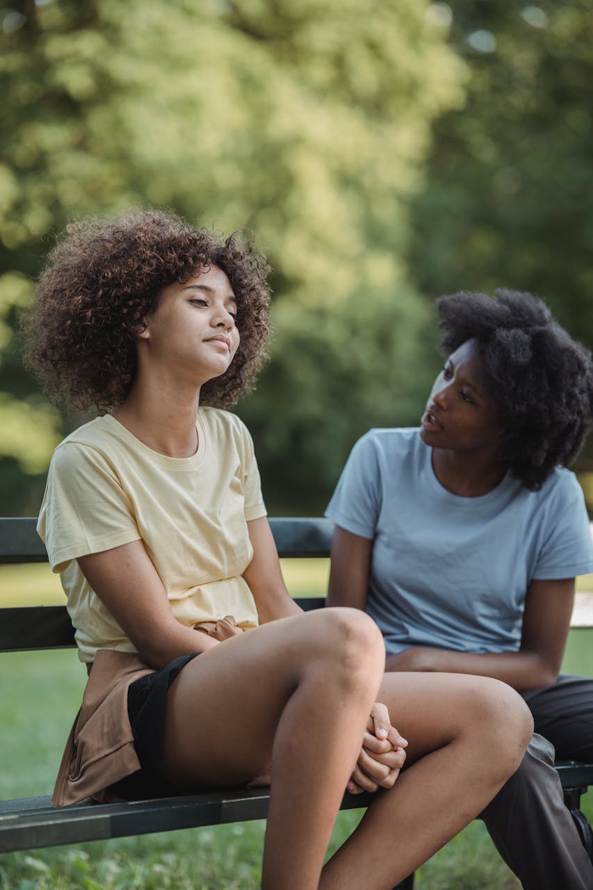 Mother Talking with Teen with anxiety